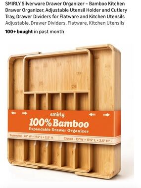 Bamboo Kitchen Drawer Organizer